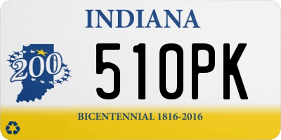 IN license plate 510PK