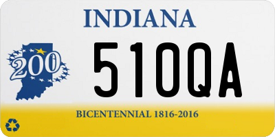 IN license plate 510QA