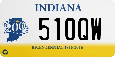 IN license plate 510QW