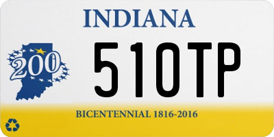 IN license plate 510TP