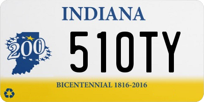 IN license plate 510TY