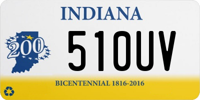 IN license plate 510UV