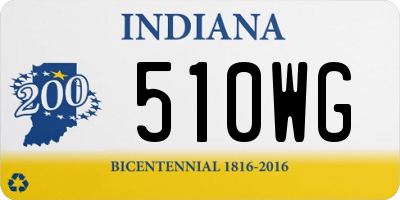 IN license plate 510WG