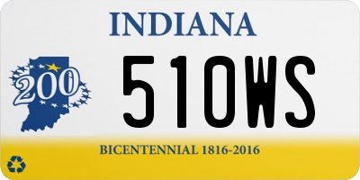 IN license plate 510WS