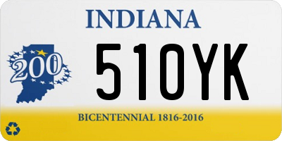 IN license plate 510YK