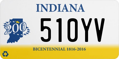 IN license plate 510YV