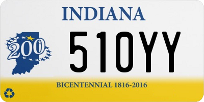 IN license plate 510YY