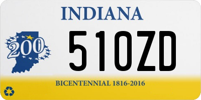 IN license plate 510ZD