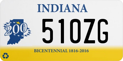 IN license plate 510ZG