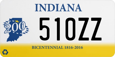 IN license plate 510ZZ