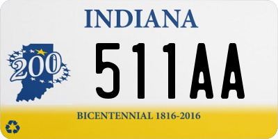 IN license plate 511AA