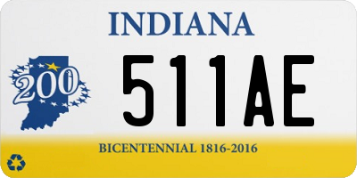 IN license plate 511AE