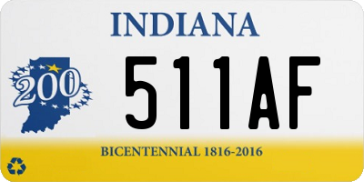 IN license plate 511AF