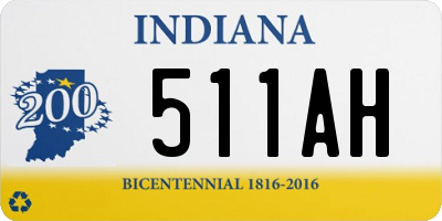 IN license plate 511AH