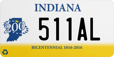 IN license plate 511AL