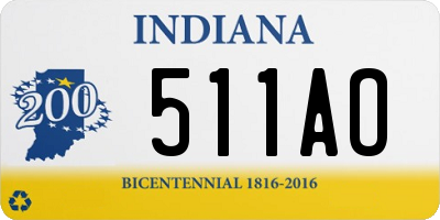 IN license plate 511AO