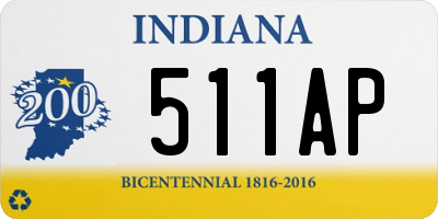 IN license plate 511AP