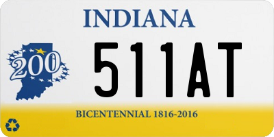 IN license plate 511AT