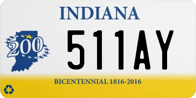 IN license plate 511AY