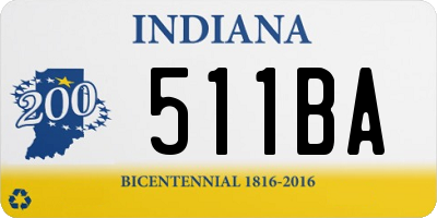 IN license plate 511BA