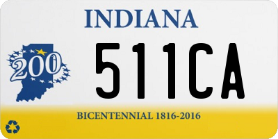 IN license plate 511CA