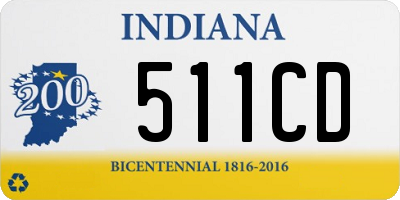 IN license plate 511CD