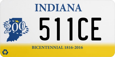 IN license plate 511CE