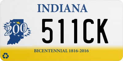 IN license plate 511CK