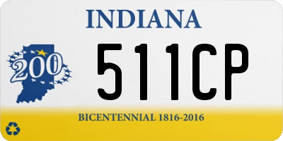 IN license plate 511CP