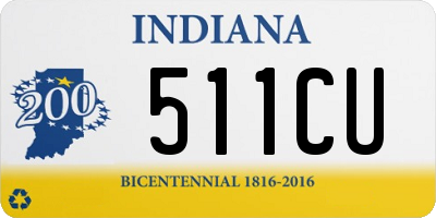 IN license plate 511CU