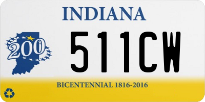 IN license plate 511CW