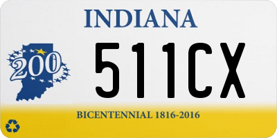 IN license plate 511CX