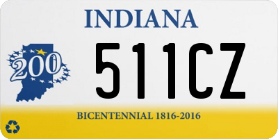 IN license plate 511CZ