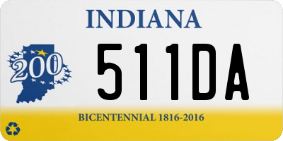 IN license plate 511DA