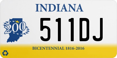 IN license plate 511DJ