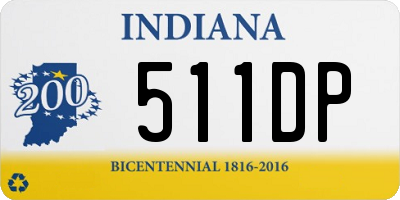 IN license plate 511DP