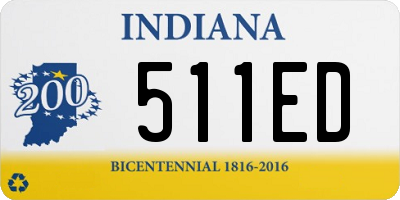 IN license plate 511ED