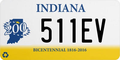 IN license plate 511EV