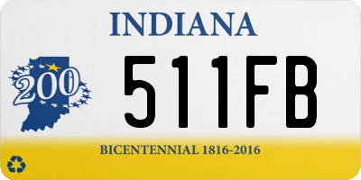 IN license plate 511FB