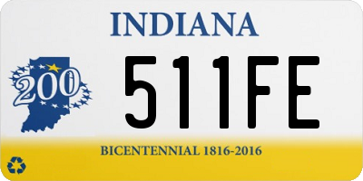 IN license plate 511FE