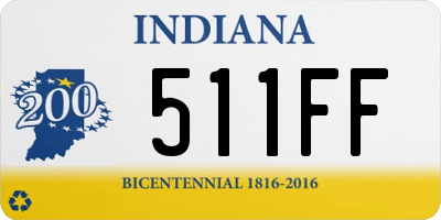 IN license plate 511FF