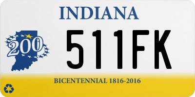 IN license plate 511FK