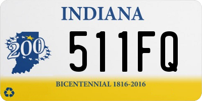 IN license plate 511FQ