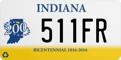 IN license plate 511FR