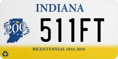 IN license plate 511FT