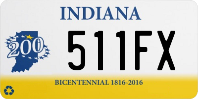 IN license plate 511FX