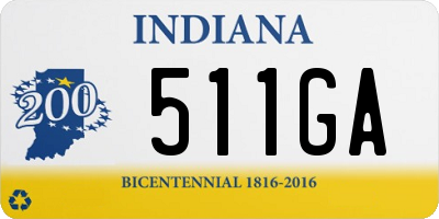 IN license plate 511GA