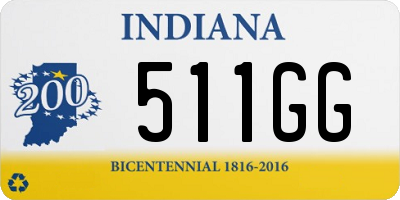IN license plate 511GG