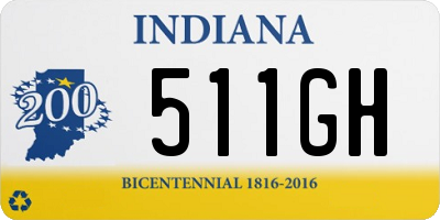 IN license plate 511GH