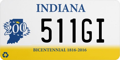 IN license plate 511GI